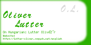 oliver lutter business card